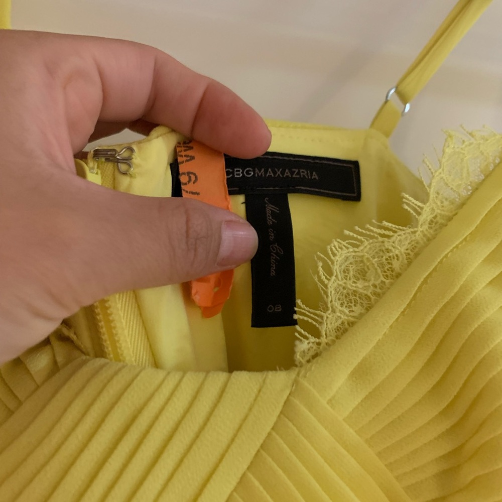 Bcbg bright yellow short dress